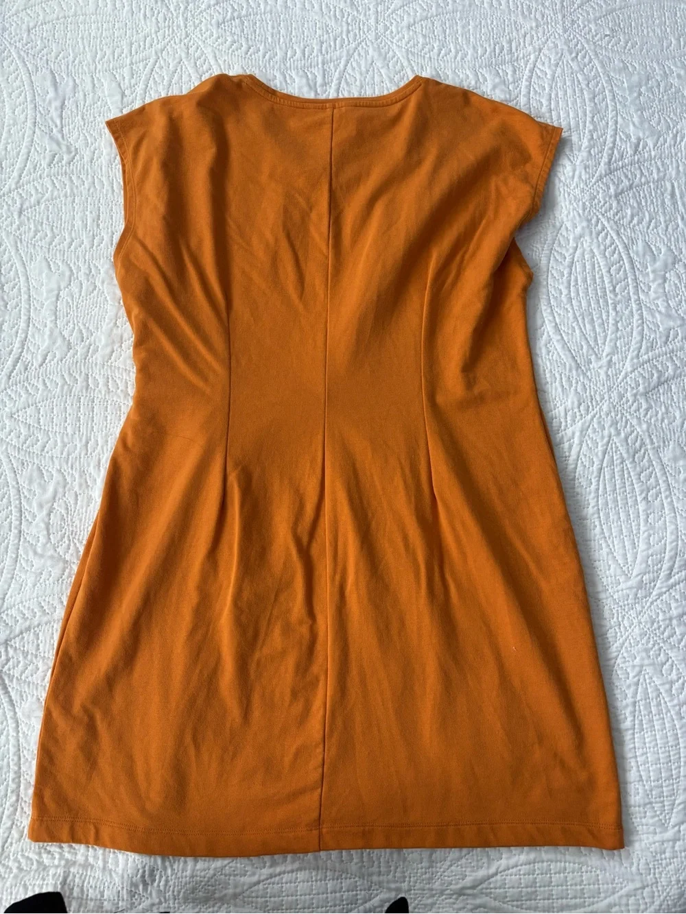 Nine West Yellow-Orange Tie-Waist Mini Dress